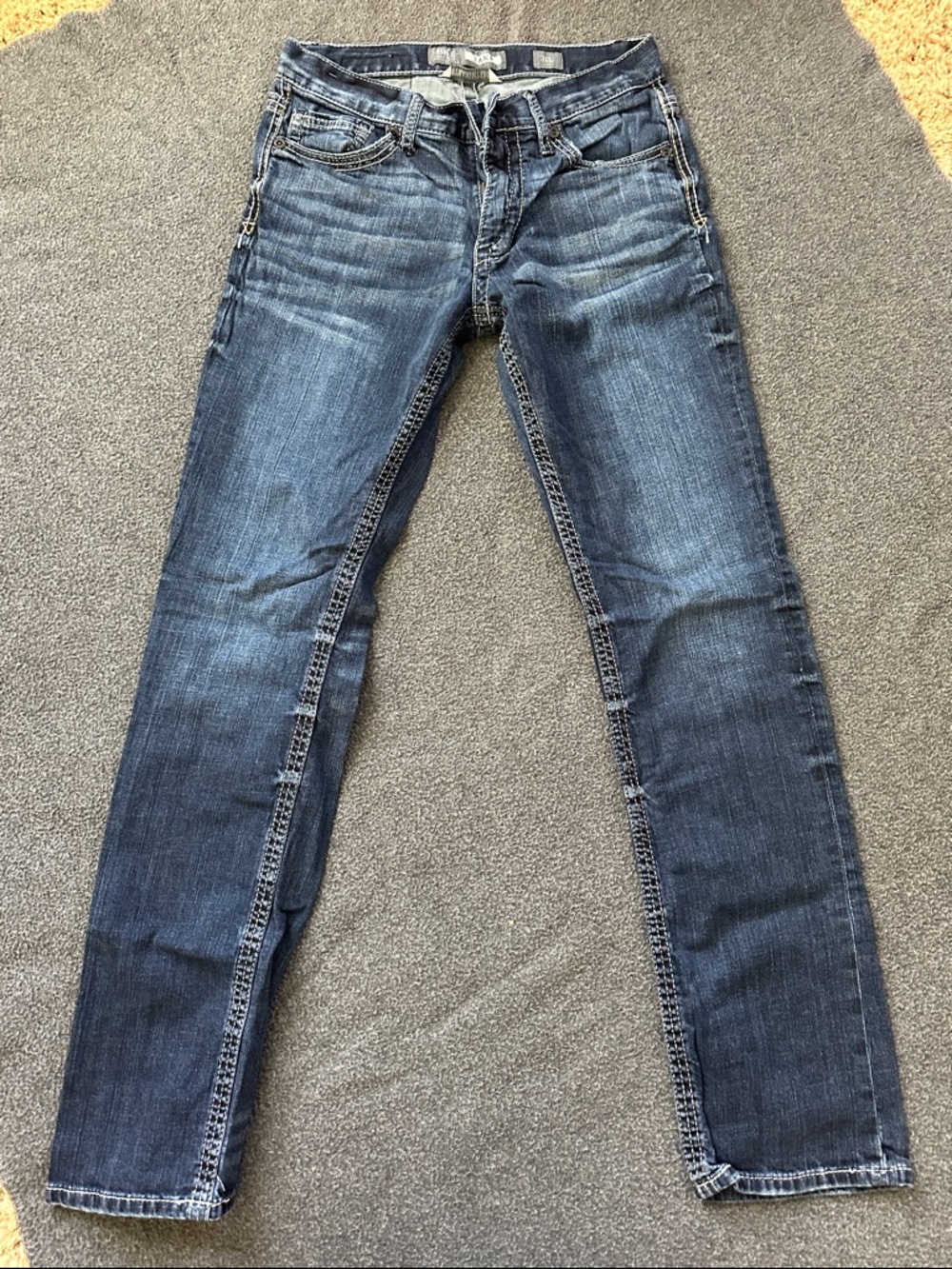 BKE Men’s Striaght Jake Jeans - Mid Blue Wash; 31L